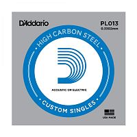 D'ADDARIO PL013 PLAIN STEEL SINGLES